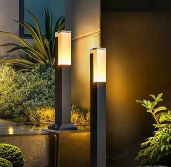 Luminária de Paisagem LED 30cm – Alumínio Quadrado à Prova d’Água para Jardim e Pátio