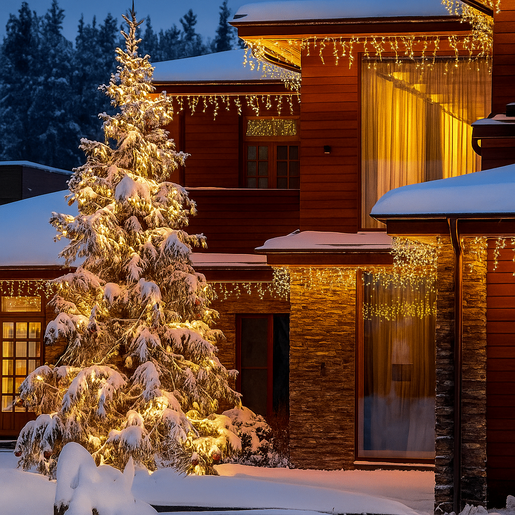 Cortina LED Cachoeira 3m 105LED – Natal, Jardim e Eventos Externos